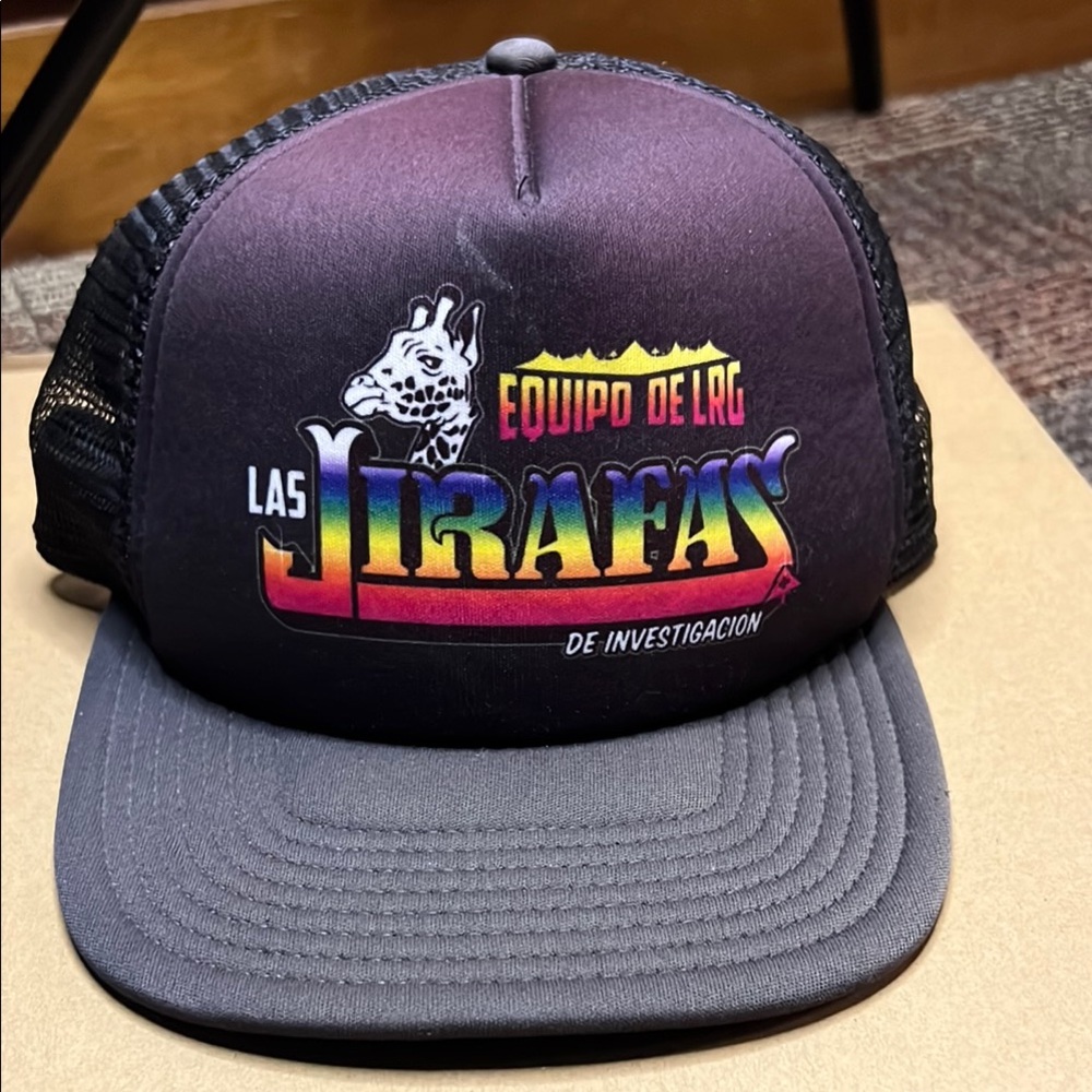LRG Black and Multicolor Trucker Hat Giraffe